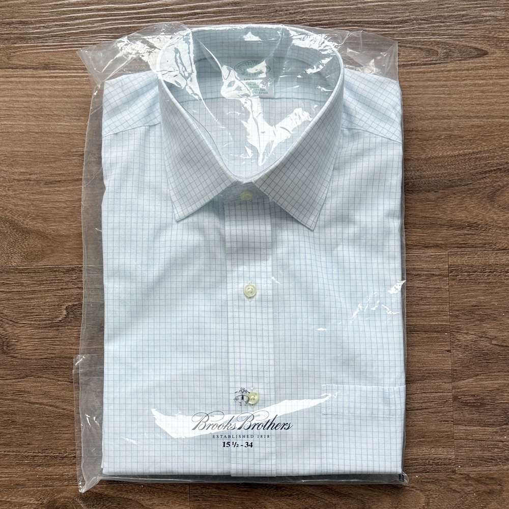 Brooks Brothers Men's Checkered Blue Shirt